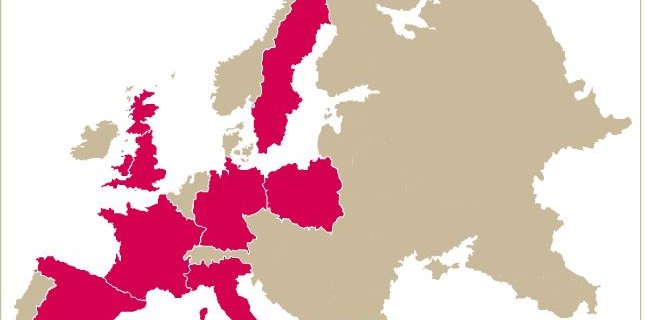 Carte interactive Europe pour BNP Paribas
